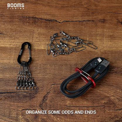 6 Pack Aluminum Carabiner Keychain Snap Clip Lock