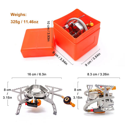Portable Camping Gas Stove Windproof Folding Ultralight Cooker
