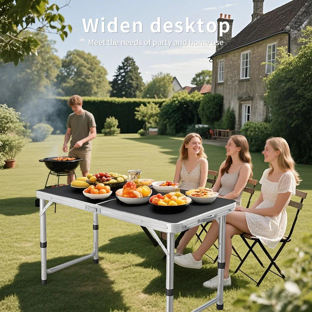 Adjustable Height Folding Camping Table Portable Small Size