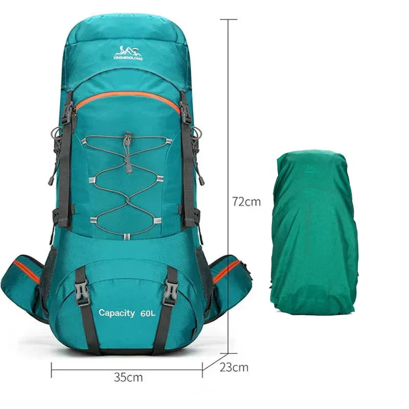 Hiking Backpack Large Capacity with Rain Cover for Camping