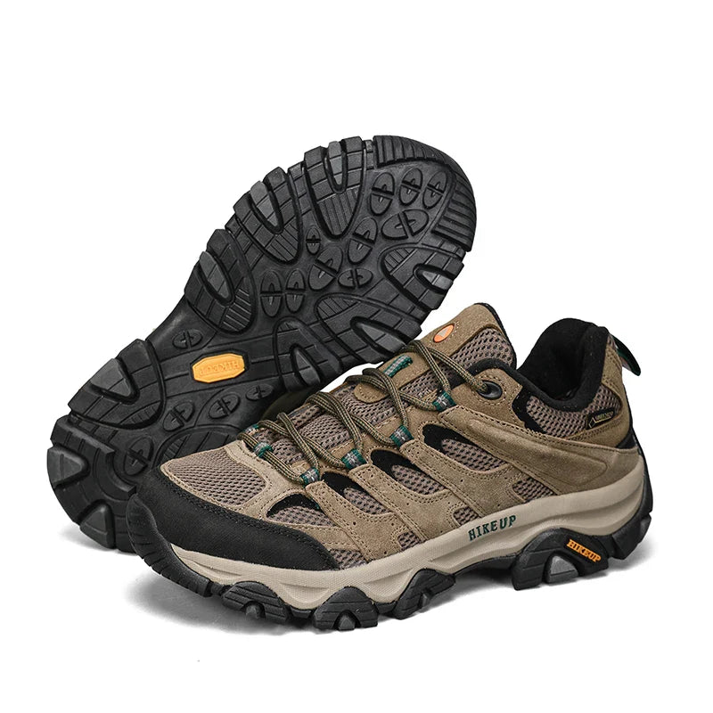 Men's Leather Hiking Sneakers for Trekking and Climbing