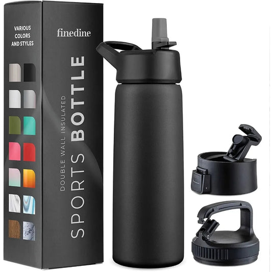 750ml Insulated Stainless Steel Bottle – Hot & Cold with Straw and Flip Lid for Hiking