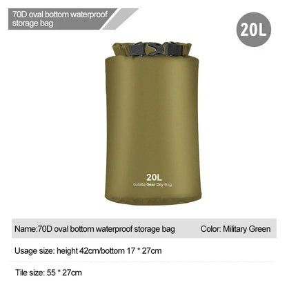 3 to 35 L Waterproof Dry Bag Ultralight Storage for Camping and Hiking