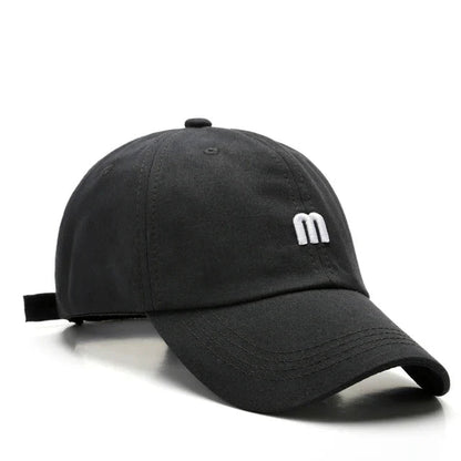 Unisex Cotton Baseball Cap with Embroidered Letters