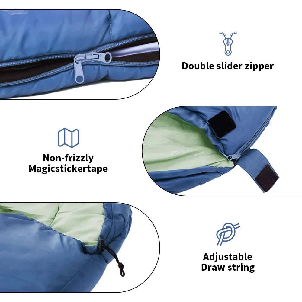 Ultralight Waterproof Cotton Mummy 4 Season Camping Sleeping Bag