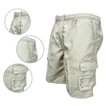 Men’s Hiking Cargo Shorts Lightweight Quick Dry Multi Pocket Elastic Waist