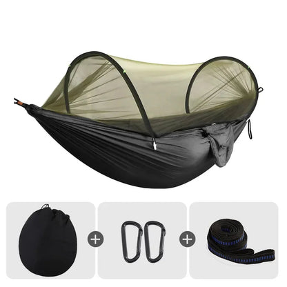 3 in 1 Camping Hammock with Mosquito Net Quick Opening Nylon