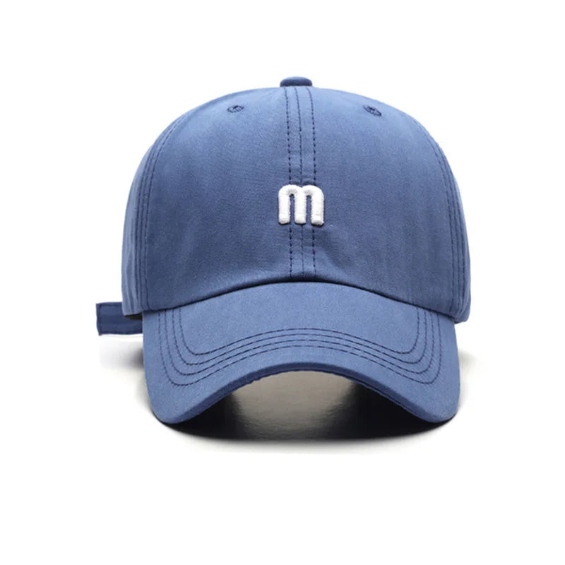 Unisex Cotton Baseball Cap with Embroidered Letters