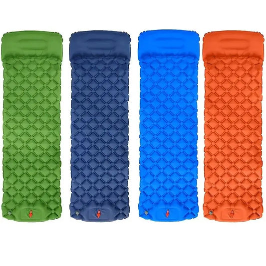 Ultralight Air Mattress 1 Person Moisture-Proof Built In Pump with Pillow