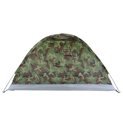 2 Person Single Layer Camping Tent Portable Camouflage for Summer