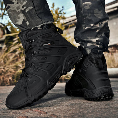 Men’s Winter Hiking Boots Leather High Top Waterproof Non Slip