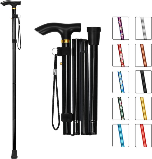 Adjustable Folding Hiking Stick with Wrist Strap