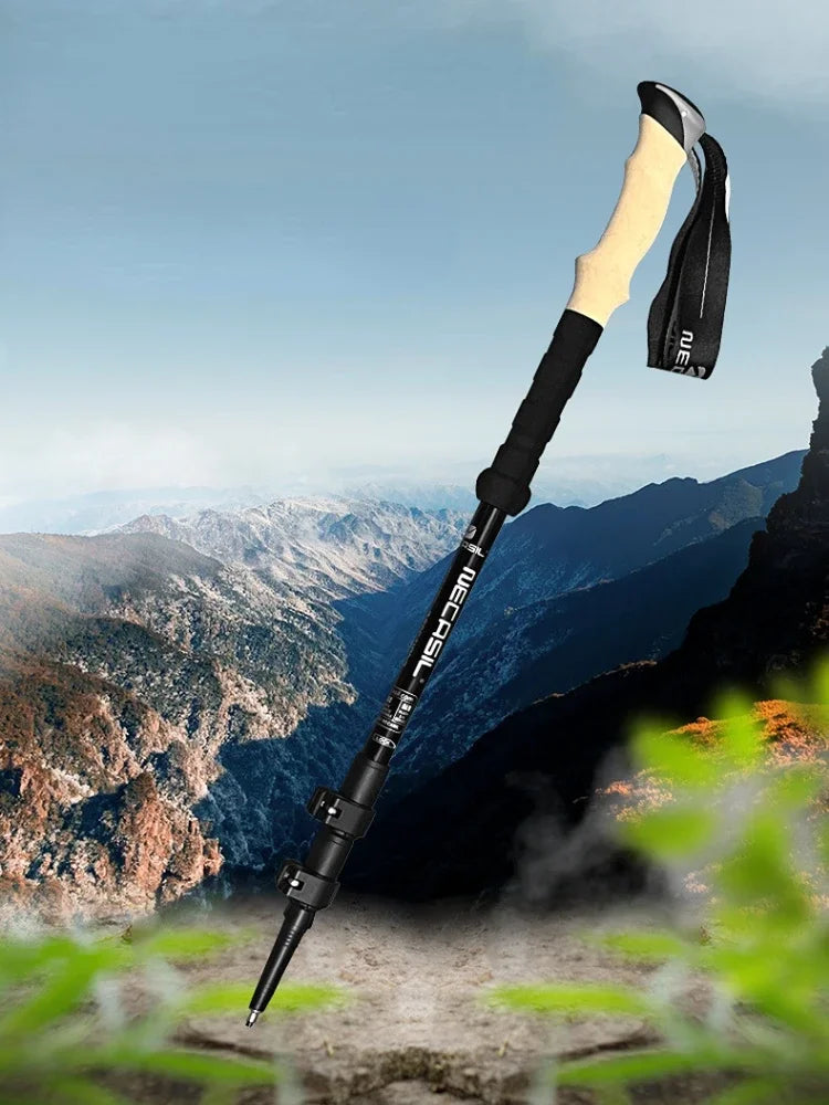 2 PCS Trekking Poles Telescopic Ultralight Adjustable with Quick Lock