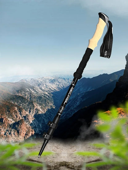 2 PCS Trekking Poles Telescopic Ultralight Adjustable with Quick Lock