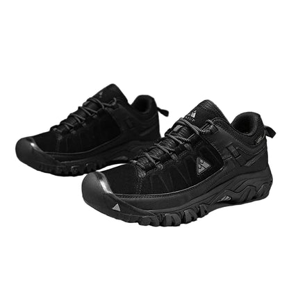 Men’s Leather Hiking Shoes Rubber Sole for Walking and Climbing