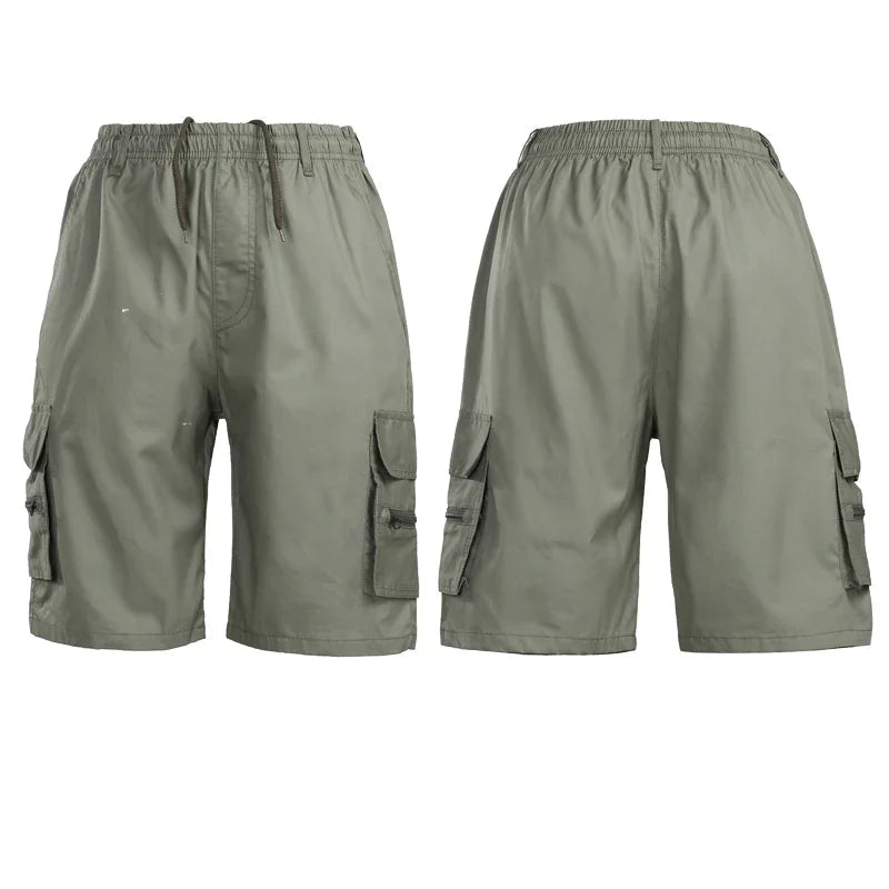 Men’s Hiking Cargo Shorts Lightweight Quick Dry Multi Pocket Elastic Waist
