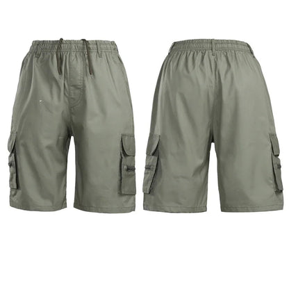 Men’s Hiking Cargo Shorts Lightweight Quick Dry Multi Pocket Elastic Waist