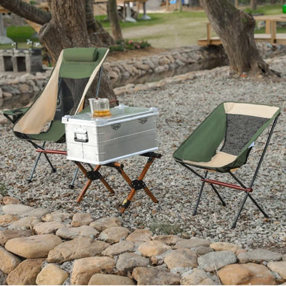 Ultralight Aluminum Moon Camping Chair Portable Folding