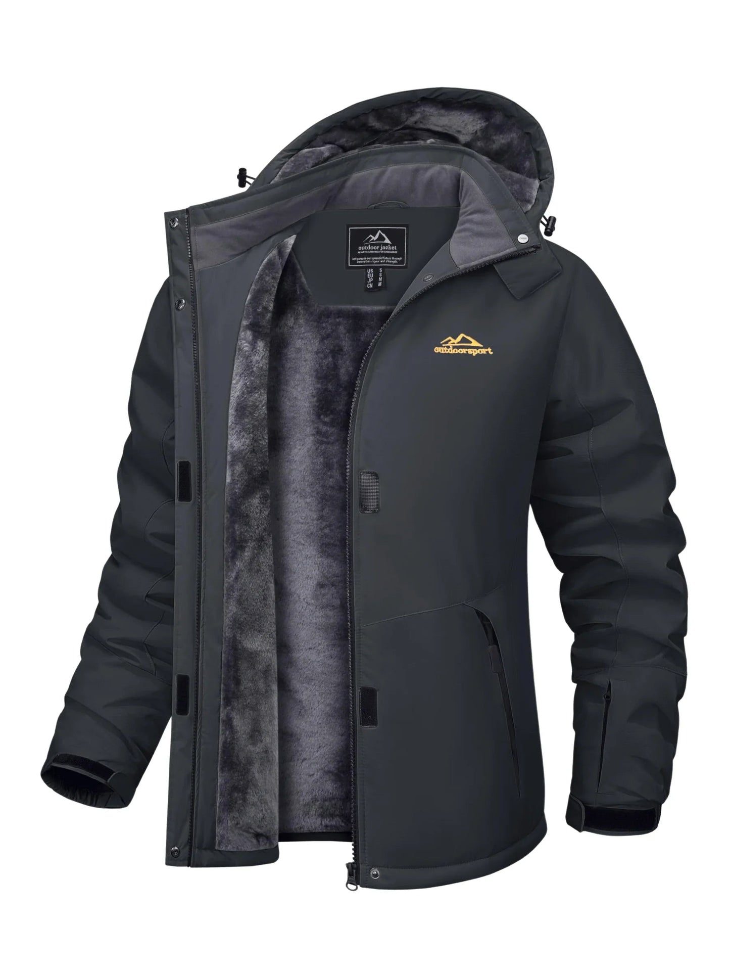Women’s Winter Parka Waterproof Fleece Lined Hooded With 5 Pockets