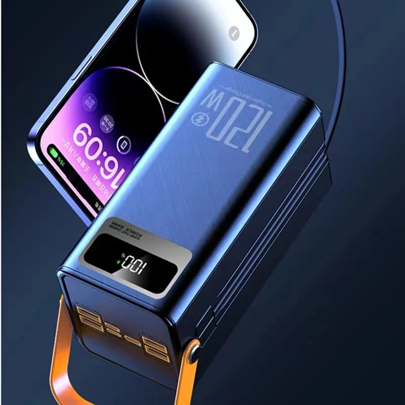 120 W Power Bank 160000 mAh with Built In Cable for Camping