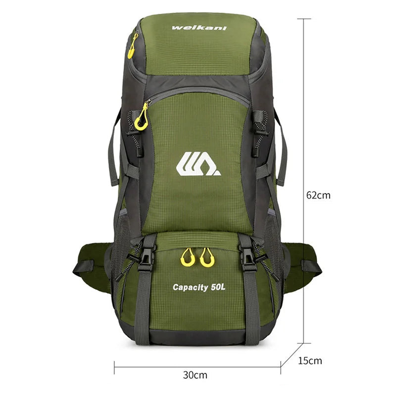 50 L Hiking Travel Backpack Waterproof Large Capacity