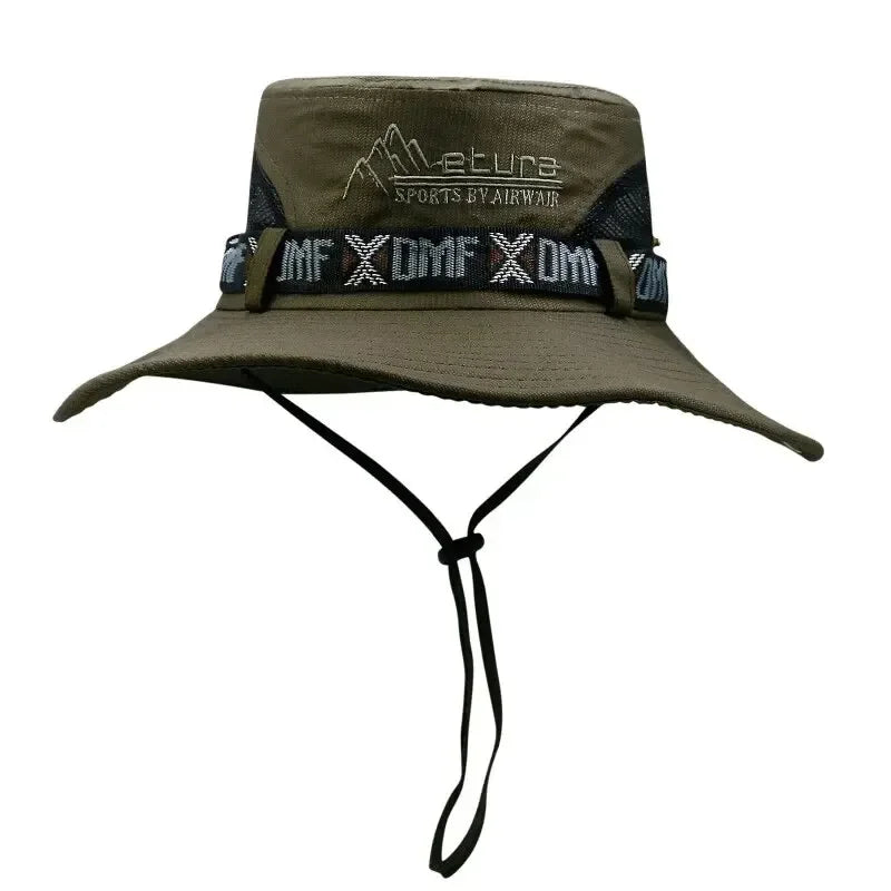 Men’s Wide Brim Bucket Hat - Breathable Anti-UV