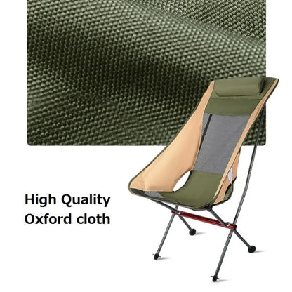 Ultralight Aluminum Moon Camping Chair Portable Folding