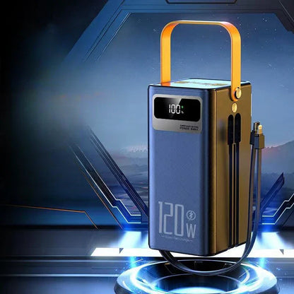 120 W Power Bank 160000 mAh with Built In Cable for Camping