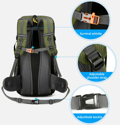 50 L Hiking Travel Backpack Waterproof Large Capacity