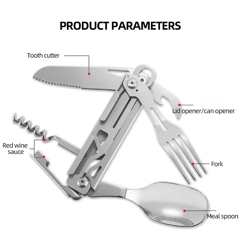 Stainless Steel Survival Card Tool Portable with Knife and Saw
