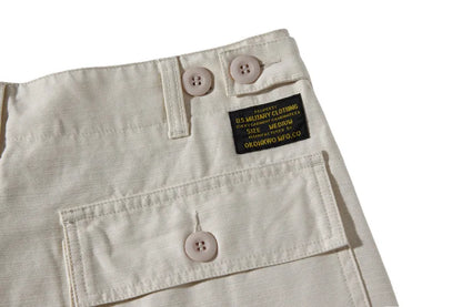 Unisex Hiking Workwear Shorts Cotton Twill Loose Fit Multi Pocket