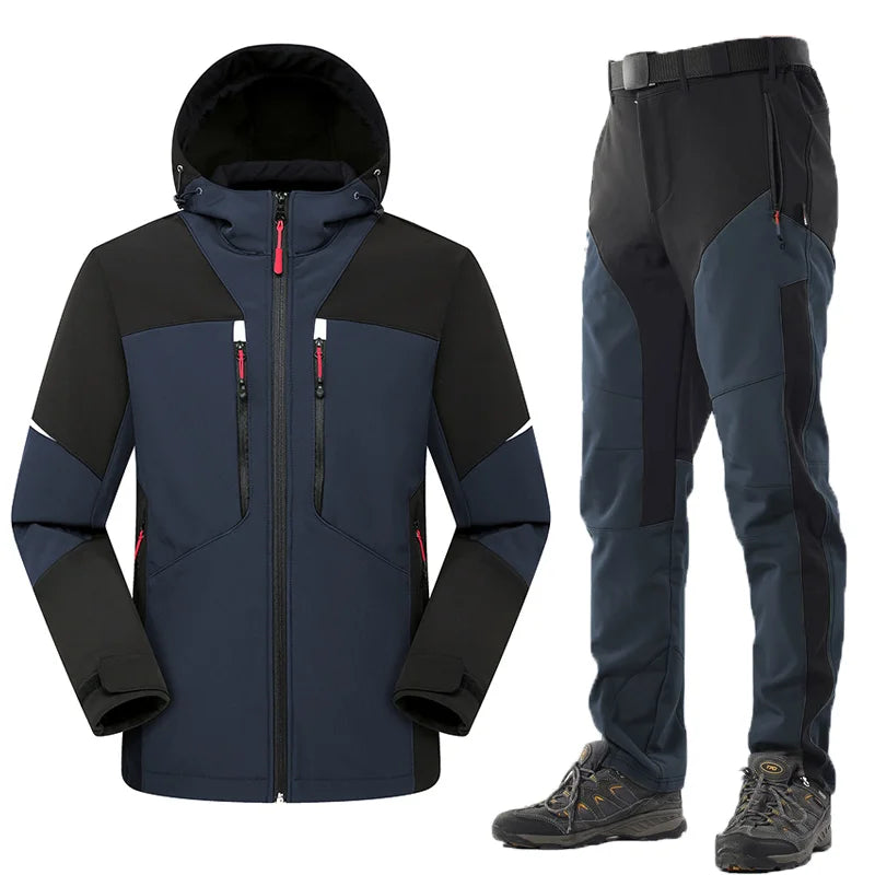Men’s Winter Softshell Outdoor Set – Waterproof Tactical Jacket & Warm Pants
