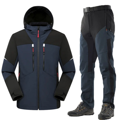 Men’s Winter Softshell Outdoor Set – Waterproof Tactical Jacket & Warm Pants