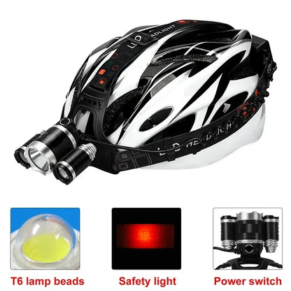 Rechargeable LED Headlamp 90° Adjustable for Camping