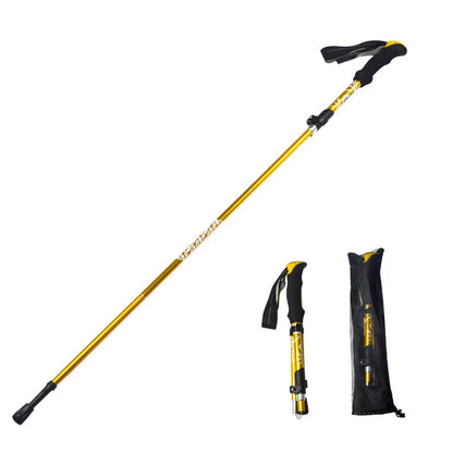 5 Section Telescopic Trekking Pole Folding Portable with Carry Bag