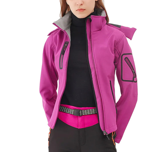 Women’s Winter Softshell Fleece Jacket Waterproof