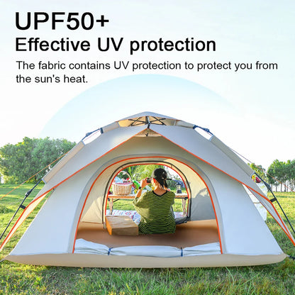 3 to 4 Person Automatic Camping Tent Quick Opening Rainproof
