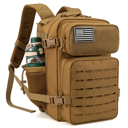 25 L MOLLE Tactical Backpack EDC Hiking Rucksack with Bottle Holder