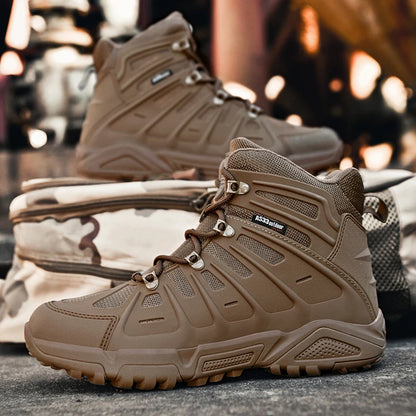 Men's Winter Hiking Boots – Waterproof Leather, Non-Slip Grip, High Top Protection