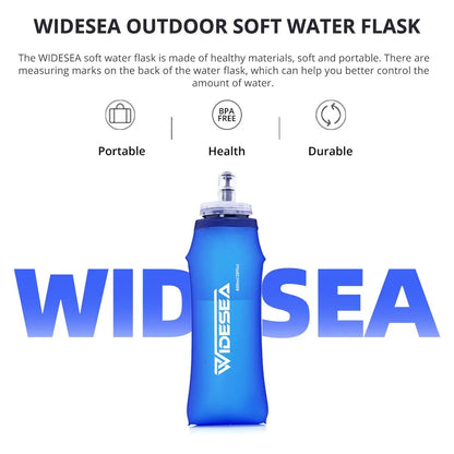 600 mL Soft Water Bottle Folding Flask BPA Free for Hiking