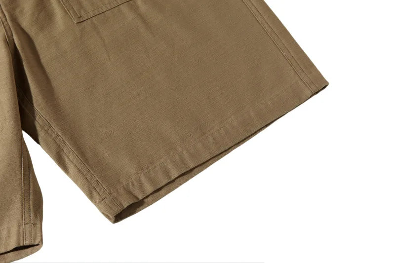 Unisex Hiking Workwear Shorts Cotton Twill Loose Fit Multi Pocket