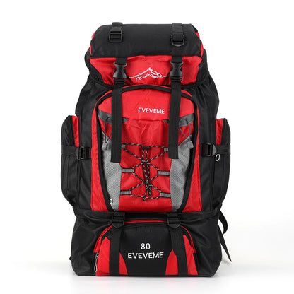 80 L Mountaineering Hiking Backpack Unisex Large Capacity