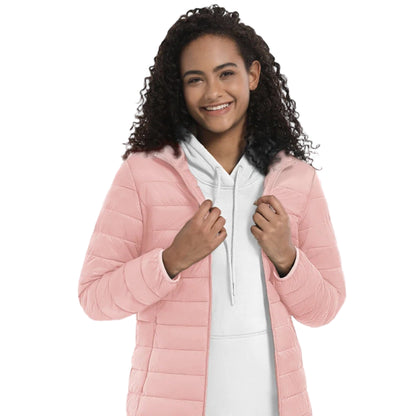 Women’s Lightweight Quilted Puffer Jacket Winter Zip Up Stand Collar