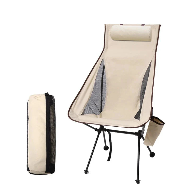 Folding Camping Chair with Headrest Aluminium Alloy Lightweight