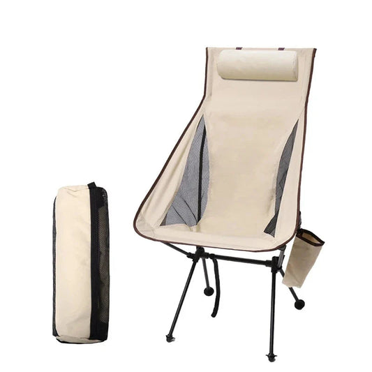 Folding Camping Chair with Headrest Aluminium Alloy Lightweight