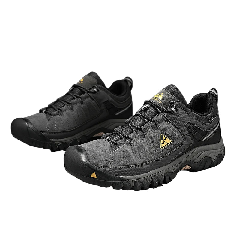 Men’s Leather Hiking Shoes Rubber Sole for Walking and Climbing