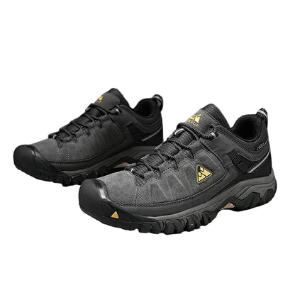 Men’s Leather Hiking Shoes Rubber Sole for Walking and Climbing