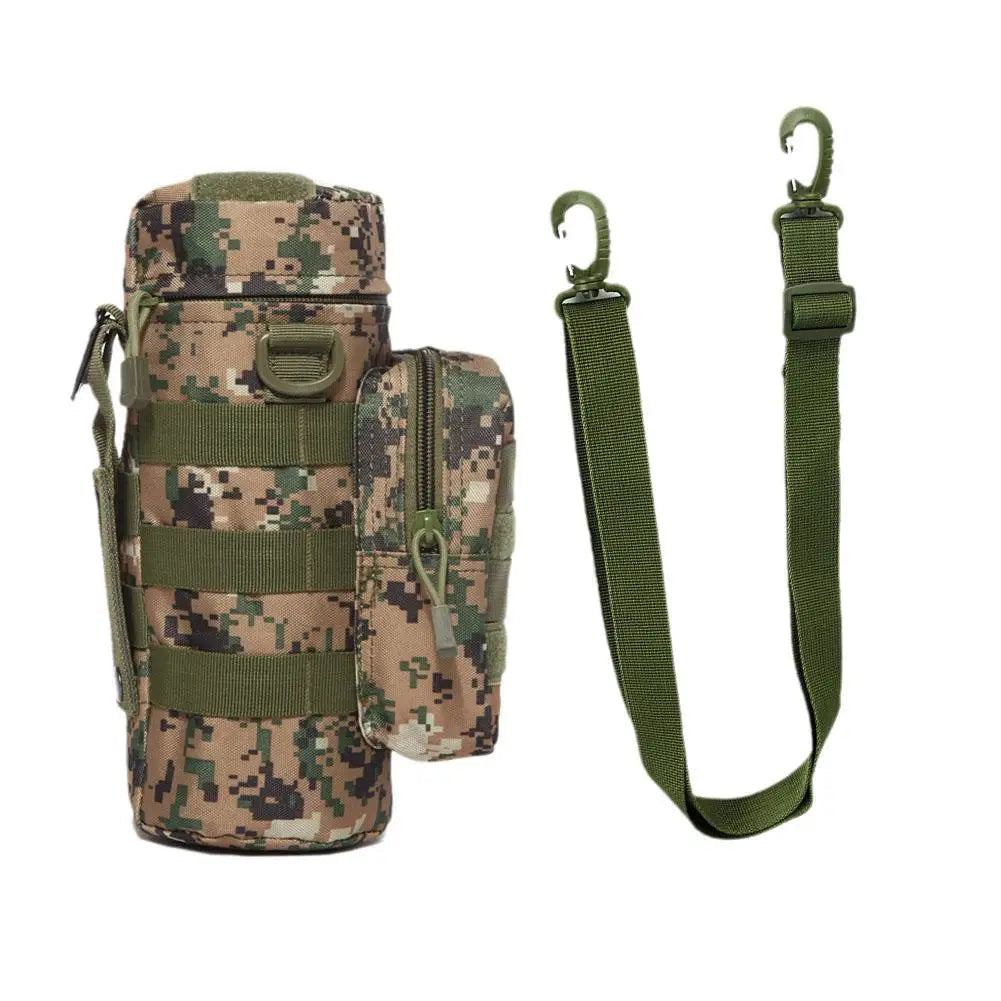 MOLLE Water Bottle Holder Hydration Pouch with Strap Fits 32 oz