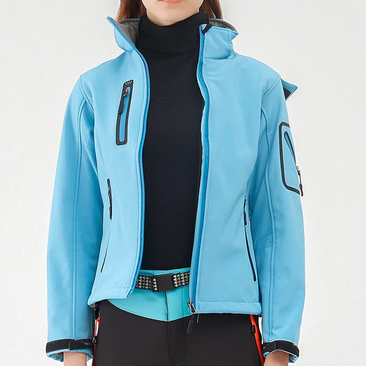 Women’s Winter Softshell Jacket – Waterproof & Warm for Hiking and Outdoor Use
