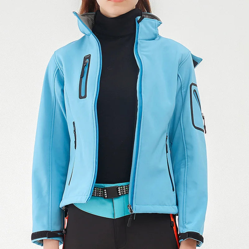 Women’s Winter Softshell Fleece Jacket Waterproof